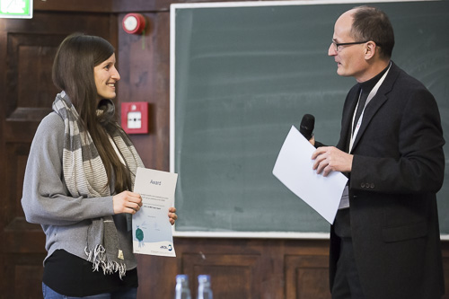 Den JEOL-Posterpreis erhielt Raissa Lerner durch Hartmut Schlter berreicht.